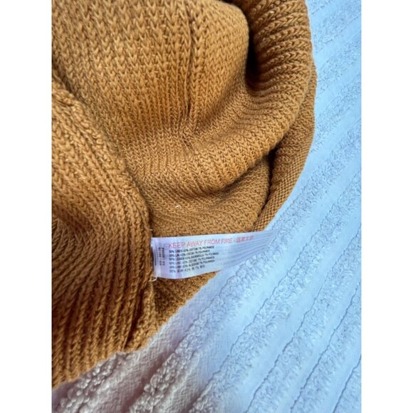 FP Beach Sleeveless Dress Medium Ribbed Knit Mini V-Neck Brown Pockets Beachy - Picture 7 of 9